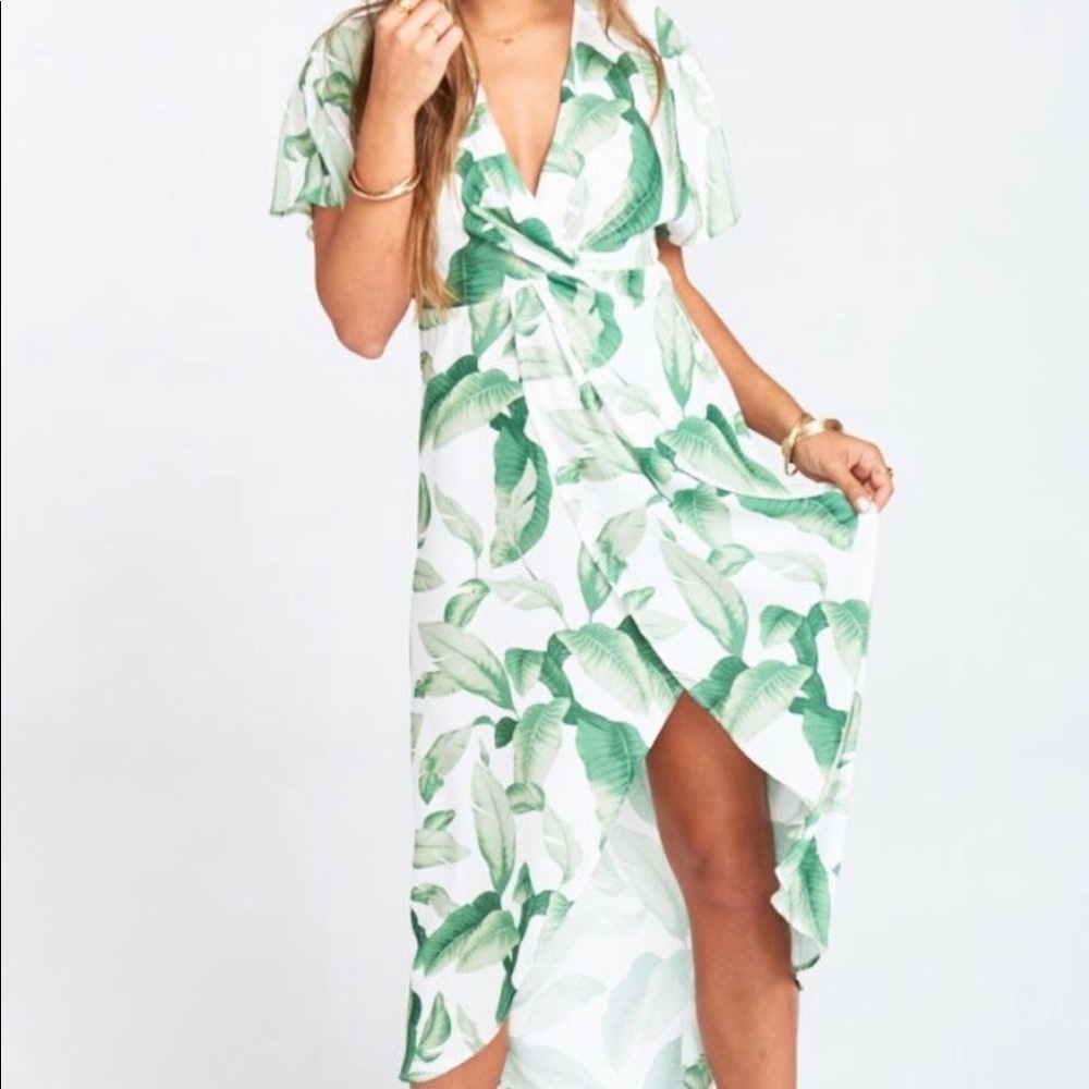 Show Me your Mumu wrap palm leaf dress